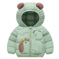 thumbnail image 1 of Kiijoy Little Girls Cute Capybara Down Coat Lightweight Winter Hooded Jacket, Sizes 6-7, 1 of 3