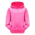 thumbnail image 1 of Kiijoy Little Girls Fall Hoodie Solid Color Casual Unisex Hooded Sweatshirt, Sizes 6-7, 1 of 3