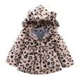 thumbnail image 1 of Kiijoy Little Girls Leopard Winter Warm Hooded Jacket Outerwear, Sizes 6-7, 1 of 3