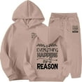 thumbnail image 1 of Kiijoy Little Girls Sweatsuit Letter Print Casual Hoodie and Jogger Pants Outfits, 1 of 4