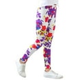 thumbnail image 1 of Kiijoy Little Girls Floral Leggings Casual Lightweight Stretch Yoga Pants, Sizes 2-13, 1 of 3