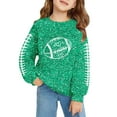 thumbnail image 1 of Kiijoy Little Girls Football Graphic Sweatshirt Casual Sports Pullover Top, Sizes 5-6, 1 of 3