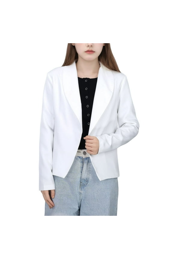 Little Girls Formal Blazer Solid Color Lapel Open Front Suit Jacket, Sizes 6-7