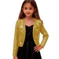 thumbnail image 1 of Kiijoy Little Girls Glitter Sequins Blazer Formal Party Cardigan Suit Jacket, Sizes 5-6, 1 of 6