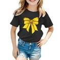 thumbnail image 1 of Kiijoy Little Girls Graphic Tee Round Neck Short Sleeved T Shirt Summer Casual T-Shirt, 1 of 3