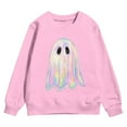 thumbnail image 1 of Kiijoy Little Girls Halloween Sweatshirt Cartoon Ghost Print Cute Pullover, Sizes 5-6, 1 of 3