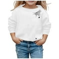 thumbnail image 1 of Kiijoy Little Girls Halloween Sweatshirt Spider Web Print Sport Pullover, Sizes 5-6, 1 of 3