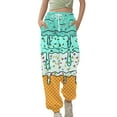 thumbnail image 1 of Kiijoy Little Girls Ice-Cream Print Sweatpants High Waisted Jogger Pants, Sizes 6-7, 1 of 3