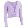 thumbnail image 1 of Kiijoy Little Girls Long Sleeve Ballet Top Solid Color Dance Leotard Shirt, Sizes 5-6, 1 of 5