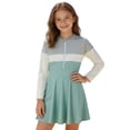 thumbnail image 1 of Kiijoy Little Girls Long Sleeve Rash Guard Swimsuit UPF50+ Zipper Swim Dress Bathing Suit, 1 of 6