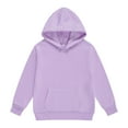 thumbnail image 1 of Kiijoy Little Girls Microfleece Hoodie Solid Color Casual Hooded Sweatshirt, Sizes 5-6, 1 of 4