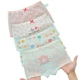 thumbnail image 1 of Kiijoy Little Girls Panties Cartoon Breathable Boyshorts Everyday Underwear, 4-Pack, Sizes 6-7, 1 of 2