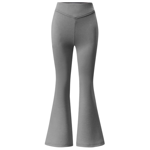 Kiijoy Little Girls School Uniform Pants Bootcut Sweatpants Flared Pants, Sizes 5-6