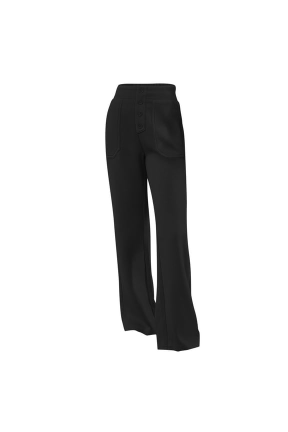 Little Girls School Uniform Pants High Rise Stretch Twill Trousers, Sizes 5-14