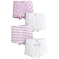 thumbnail image 1 of Kiijoy Little Girls Soft Breathable Boyshorts Tagless Underwear Panties, 4-Pack, Sizes 5-6, 1 of 2