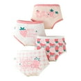 thumbnail image 1 of Kiijoy Little Girls Tagless Super Soft Brief Cotton Underwear Panties, 4-Pack, Sizes 6-7, 1 of 2
