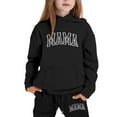 thumbnail image 1 of Kiijoy Little Girls Tracksuit Letter Print Sports Hoodie Jogger Pants Outfits, Sizes 5-6, 1 of 3