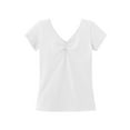 thumbnail image 1 of Kiijoy Little Girls V Neck Short Sleeve T-Shirt Solid Casual Sports T Shirt, Sizes 6-7, 1 of 2