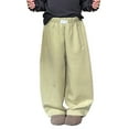 thumbnail image 1 of Kiijoy Little Girls Wide Leg Sweatpants High Waisted Loose Fit Casual Pants, Sizes 5-6, 1 of 3