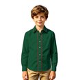 thumbnail image 1 of Kiijoy Long Sleeve Shirt for Boy Kids Casual Breathable Button Down Shirt Top, 5-6 Years, 1 of 3