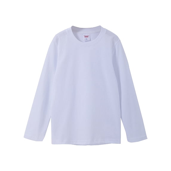 Kiijoy Long Sleeve T Shirt for Toddler Boys Casual Solid Basic T-Shirt Undershirt Top, White, 4-5 Years