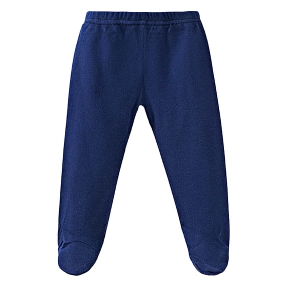 Kiijoy Newborn Baby Soft Footed Pants Infant Cotton Pull On Full Coverage Pants, Sizes 12-18 Months