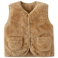 thumbnail image 1 of Kiijoy Newborn Boys Fleece Warm Vest Solid Color Unisex Soft Sleeveless Top Baby Outerwear, 1 of 2