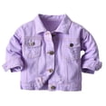 thumbnail image 1 of Kiijoy Boys Girls Jacket Kids Solid Casual Button Down Shirt Coat, Sizes 6-9M, 1 of 3