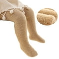 thumbnail image 1 of Kiijoy Newborn Girls Fleece Fuzzy Pantihose Winter High Rise Leggings Tights, Sizes 6-12M, 1 of 4