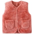 thumbnail image 1 of Kiijoy Girls Warm Vest Winter Cozy Solid Sleeveless Jacket, Sizes 6-12M, 1 of 2