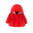 thumbnail image 1 of Kiijoy Girls Jacket Spring Fall Ruffle Hooded Windbreaker Outerwear, Sizes 6-9M, 1 of 2