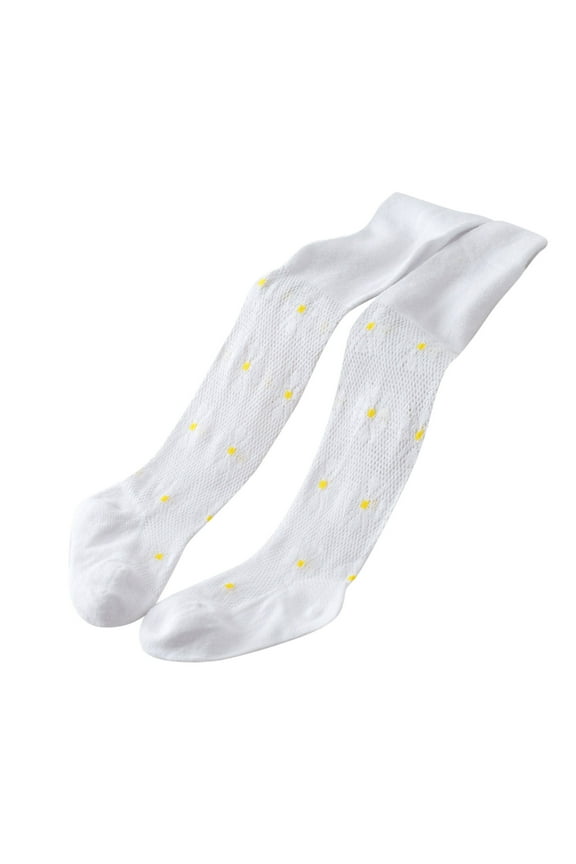 Newborn Girls Knit Cotton Pantihose Baby Stretch Tights Casual Leggings, Sizes 0-6M