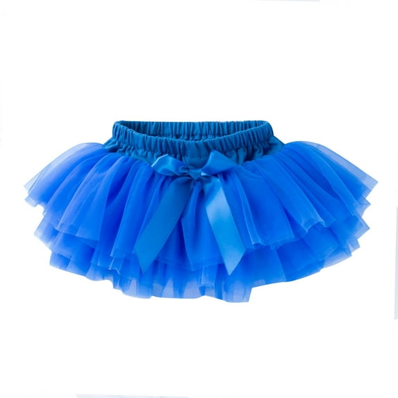 Kiijoy Girls Mesh Tutu Skirt Solid Party Princess Skirt Cute Elastic Waist Skirts