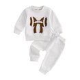 thumbnail image 1 of Kiijoy Newborn Girls Outfits Bow Print Sweatshirt Sweatpants Casual Sweatsuit, Sizes 0-6M, 1 of 5