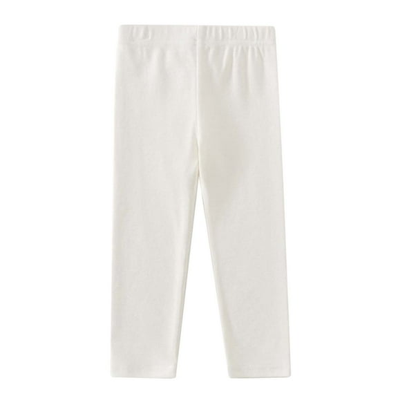 Kiijoy Newborn Girls Pajama Pants Solid Color Knit Straight Fit Trousers, Sizes 6-12M