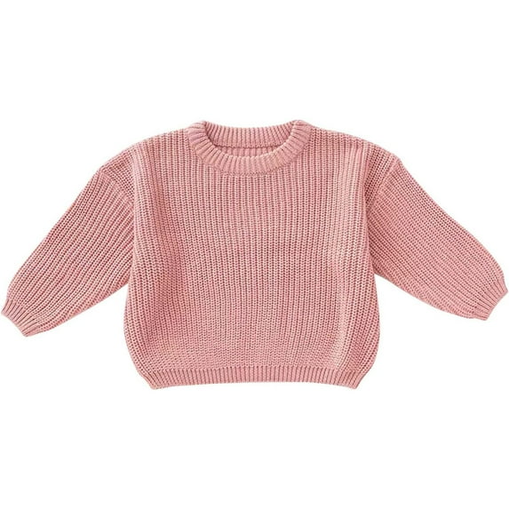 Kiijoy Girls Sweater Kids Pullover Top Knitted Sweathshirt Knitwear, Sizes 6-12M