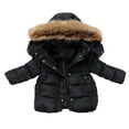 thumbnail image 1 of Kiijoy Girls Winter Jacket Trim Hood Parka Coat Outerwear, Sizes 6-12M, 1 of 3