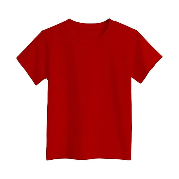 Kiijoy Short Sleeve T-Shirt for Boys Cotton Solid Basic T Shirt Children's Casual Tshirt