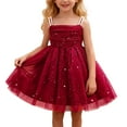 thumbnail image 1 of Kiijoy Sparkly Sequin Tutu Dress for Girls Sleeveless Ruched Princess Dress, Sizes 3-8, 1 of 8