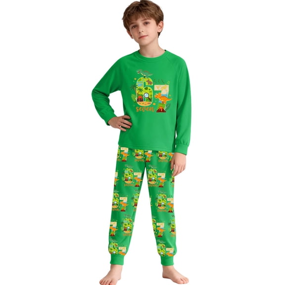 Kiijoy St. Patrick's Day Boys Pajamas Long Sleeve Top Pants Kids Homewear, Sizes 2-3T
