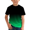 thumbnail image 1 of Kiijoy Summer Boys Gradient T-Shirt Casual Short Sleeve Crew Neck T Shirt Tee, Sizes 2-13, 1 of 5