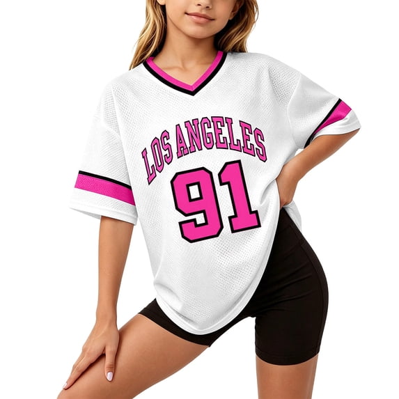 Kiijoy Summer Girls T-Shirt Casual Athletic Short Sleeve T Shirt Sports Tee, Sizes 2-16