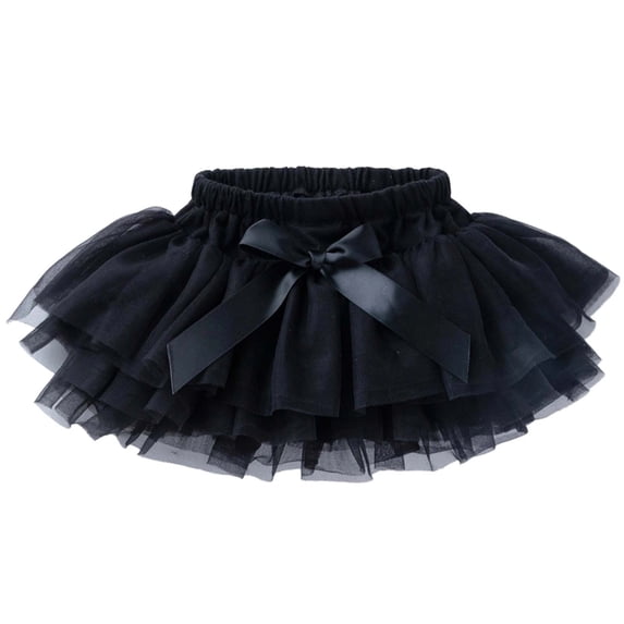 Kiijoy Summer Tutu Skirt for Girls Solid Mesh Layered Ballet Dance Tulle Skirt, Sizes 0-3 Months