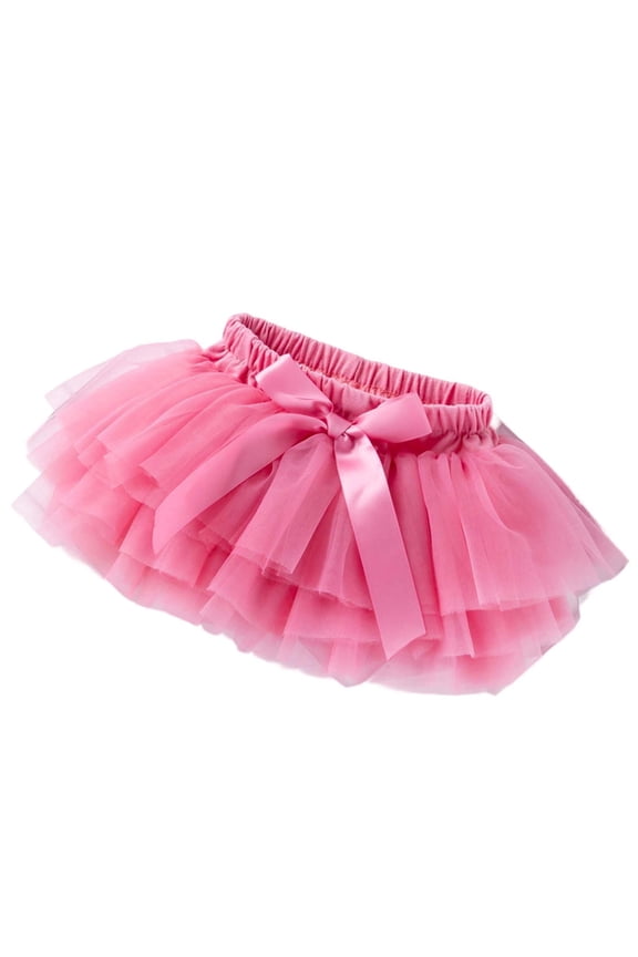 Summer Tutu Skirt for Girls Solid Mesh Layered Ballet Dance Tulle Skirt, Sizes 3-6 Months