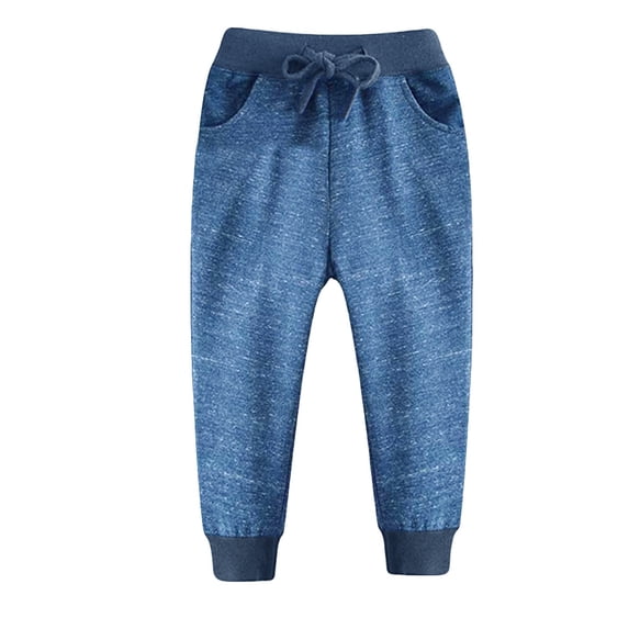 Kiijoy Sweatpants for Boys Cartoon Print Drawstring Jogger Pants Active Trousers, Sizes 5-6