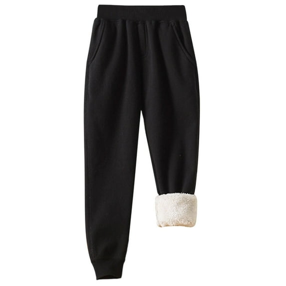 Kiijoy Sweatpants for Boys and Girls Lined Jogger Pants Casual Trousers, Sizes 14-15