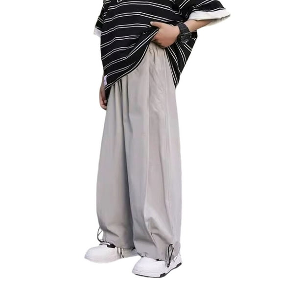 Kiijoy Teen Boys Breathable Straight Leg Pants Loose Casual Sports Pants, Sizes 13-14