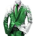 thumbnail image 1 of Kiijoy Teen Boys Christmas Blazer Snowflake Print Suit Jacket Sport Coat, Sizes 13-14, 1 of 2