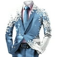 thumbnail image 1 of Kiijoy Teen Boys Christmas Blazer Snowflake Print Suit Jacket Sport Coat, Sizes 13-14, 1 of 2