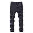 thumbnail image 1 of Kiijoy Boys Distressed Ripped Jeans Fashion Slim Fit Denim Pants, Sizes 13-14, 1 of 8